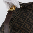 FENDI Zucca Canvas Vanity Hand Bag Black Brown Auth ep13903-6