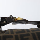 FENDI Zucca Canvas Vanity Hand Bag Black Brown Auth ep13903-14