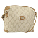 GUCCI GG Plus Supreme Shoulder Bag PVC Beige Gold Auth ep13904-1