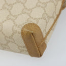 GUCCI GG Plus Supreme Shoulder Bag PVC Beige Gold Auth ep13904-10
