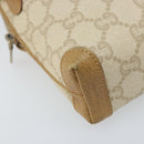 GUCCI GG Plus Supreme Shoulder Bag PVC Beige Gold Auth ep13904-11