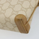 GUCCI GG Plus Supreme Shoulder Bag PVC Beige Gold Auth ep13904-12