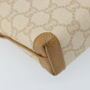GUCCI GG Plus Supreme Shoulder Bag PVC Beige Gold Auth ep13904-13