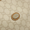 GUCCI GG Plus Supreme Shoulder Bag PVC Beige Gold Auth ep13904-14
