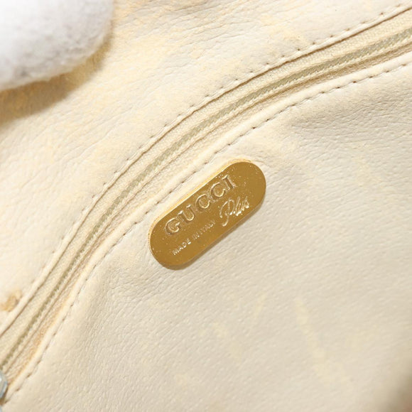 GUCCI GG Plus Supreme Shoulder Bag PVC Beige Gold Auth ep13904
