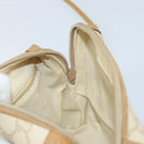 GUCCI GG Plus Supreme Shoulder Bag PVC Beige Gold Auth ep13904-18