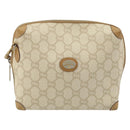GUCCI GG Plus Supreme Shoulder Bag PVC Beige Gold Auth ep13904-2