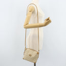 GUCCI GG Plus Supreme Shoulder Bag PVC Beige Gold Auth ep13904-22