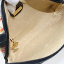 GUCCI Flora Shoulder Bag Canvas Leather White Gold 007 115 1093 Auth ep13906-11