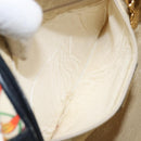 GUCCI Flora Shoulder Bag Canvas Leather White Gold 007 115 1093 Auth ep13906-22