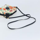 GUCCI Flora Shoulder Bag Canvas Leather White Gold 007 115 1093 Auth ep13906-7