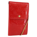 LOUIS VUITTON Monogram Vernis Walker Wallet Red M91153 LV Auth ep13908-1
