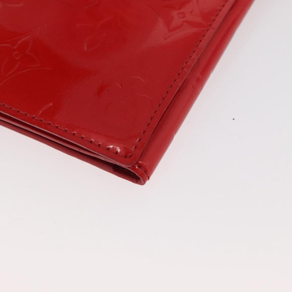 LOUIS VUITTON Monogram Vernis Walker Wallet Red M91153 LV Auth ep13908