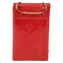 LOUIS VUITTON Monogram Vernis Walker Wallet Red M91153 LV Auth ep13908-3