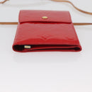 LOUIS VUITTON Monogram Vernis Walker Wallet Red M91153 LV Auth ep13908-9