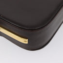 GUCCI Shoulder Bag Leather Brown Gold Auth ep13909-12