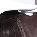 GUCCI Shoulder Bag Leather Brown Gold Auth ep13909-20