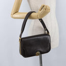 GUCCI Shoulder Bag Leather Brown Gold Auth ep13909-22