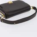 GUCCI Shoulder Bag Leather Brown Gold Auth ep13909-7