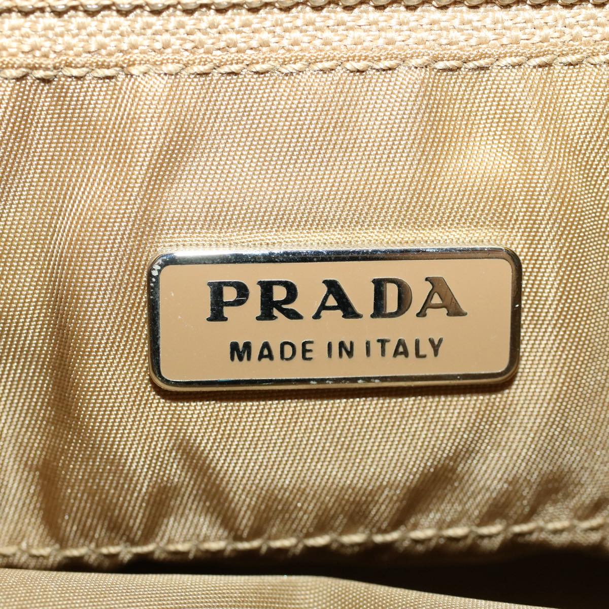 PRADA Hand Bag Nylon Brown Auth ep1391