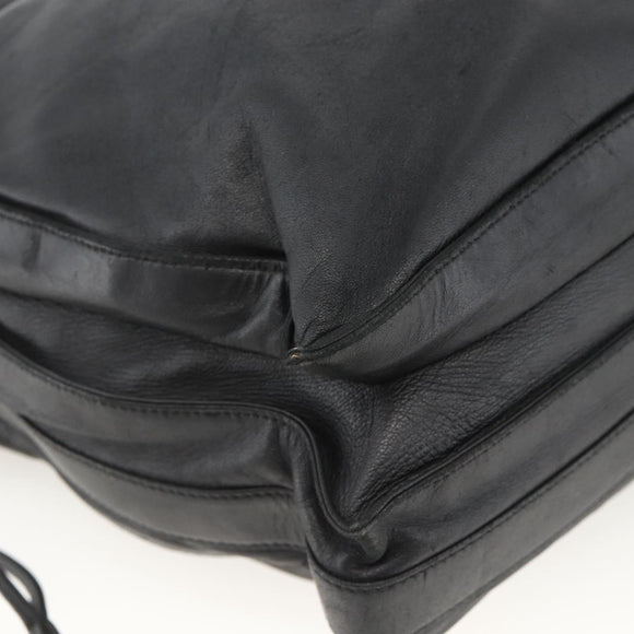 LOEWE Shoulder Bag Leather Black Auth ep13912