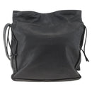 LOEWE Shoulder Bag Leather Black Auth ep13912-2