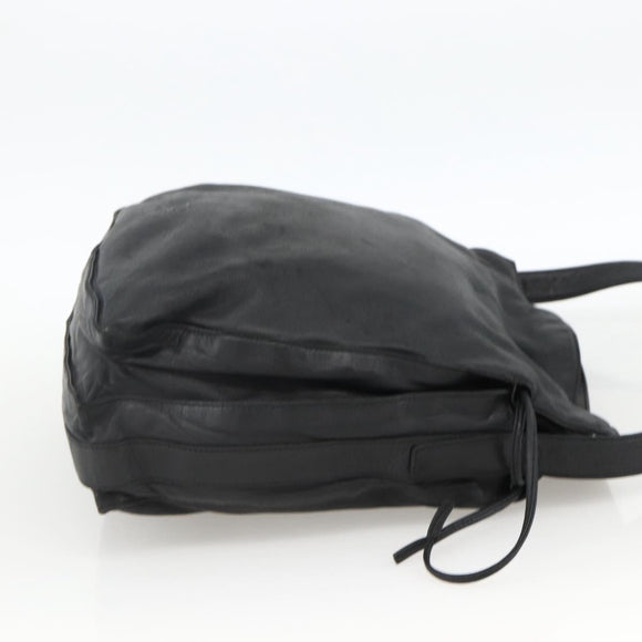 LOEWE Shoulder Bag Leather Black Auth ep13912