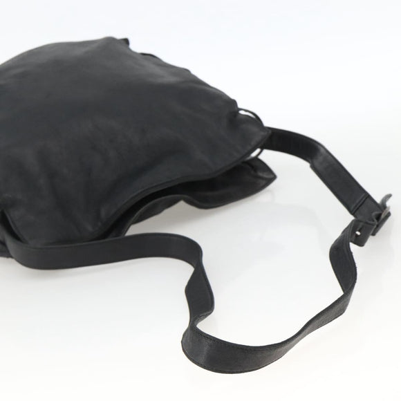 LOEWE Shoulder Bag Leather Black Auth ep13912