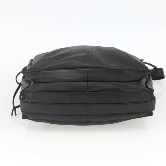 LOEWE Shoulder Bag Leather Black Auth ep13912