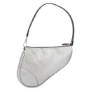 Christian Dior Trotter Canvas Saddle Accessory Pouch PVC Silver Auth ep13915A-1