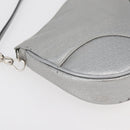 Christian Dior Trotter Canvas Saddle Accessory Pouch PVC Silver Auth ep13915A-10