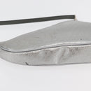 Christian Dior Trotter Canvas Saddle Accessory Pouch PVC Silver Auth ep13915A-12