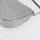 Christian Dior Trotter Canvas Saddle Accessory Pouch PVC Silver Auth ep13915A-13