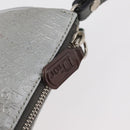 Christian Dior Trotter Canvas Saddle Accessory Pouch PVC Silver Auth ep13915A-14