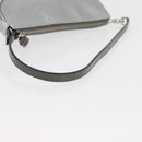 Christian Dior Trotter Canvas Saddle Accessory Pouch PVC Silver Auth ep13915A-7