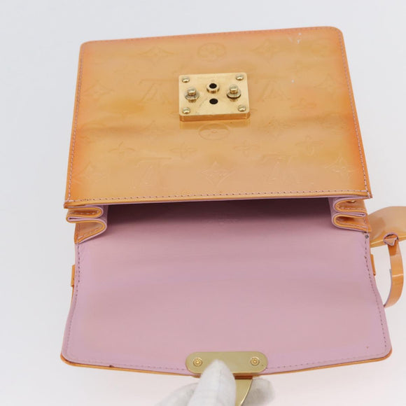LOUIS VUITTON Vernis Spring Street Bag Marshmallow Pink M91033 LV Auth ep13919