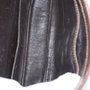 GUCCI Web Sherry Line Shoulder Bag Leather Brown Gold Auth ep13922-17