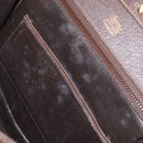 GUCCI Web Sherry Line Shoulder Bag Leather Brown Gold Auth ep13922-20