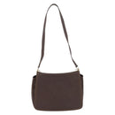 GUCCI Web Sherry Line Shoulder Bag Leather Brown Gold Auth ep13922-3