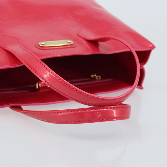 LOUIS VUITTON Monogram Vernis Wilshire PM Hand Bag Rose Pop M93643 Auth ep13926A