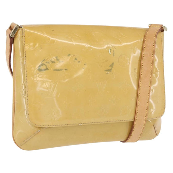 LOUIS VUITTON Monogram Vernis Thompson Street Bag Beige M91301 LV Auth ep13928