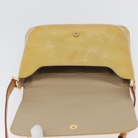 LOUIS VUITTON Monogram Vernis Thompson Street Bag Beige M91301 LV Auth ep13928