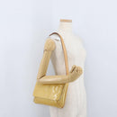 LOUIS VUITTON Monogram Vernis Thompson Street Bag Beige M91301 LV Auth ep13928-23