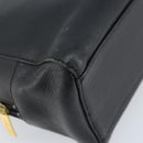 BURBERRY Hand Bag Leather Black Gold Auth ep13929-14
