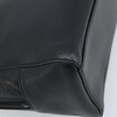 BURBERRY Hand Bag Leather Black Gold Auth ep13929-16
