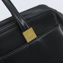 BURBERRY Hand Bag Leather Black Gold Auth ep13929-17