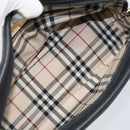 BURBERRY Hand Bag Leather Black Gold Auth ep13929-11