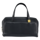 BURBERRY Hand Bag Leather Black Gold Auth ep13929-13