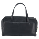 BURBERRY Hand Bag Leather Black Gold Auth ep13929-2