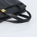 BURBERRY Hand Bag Leather Black Gold Auth ep13929-7